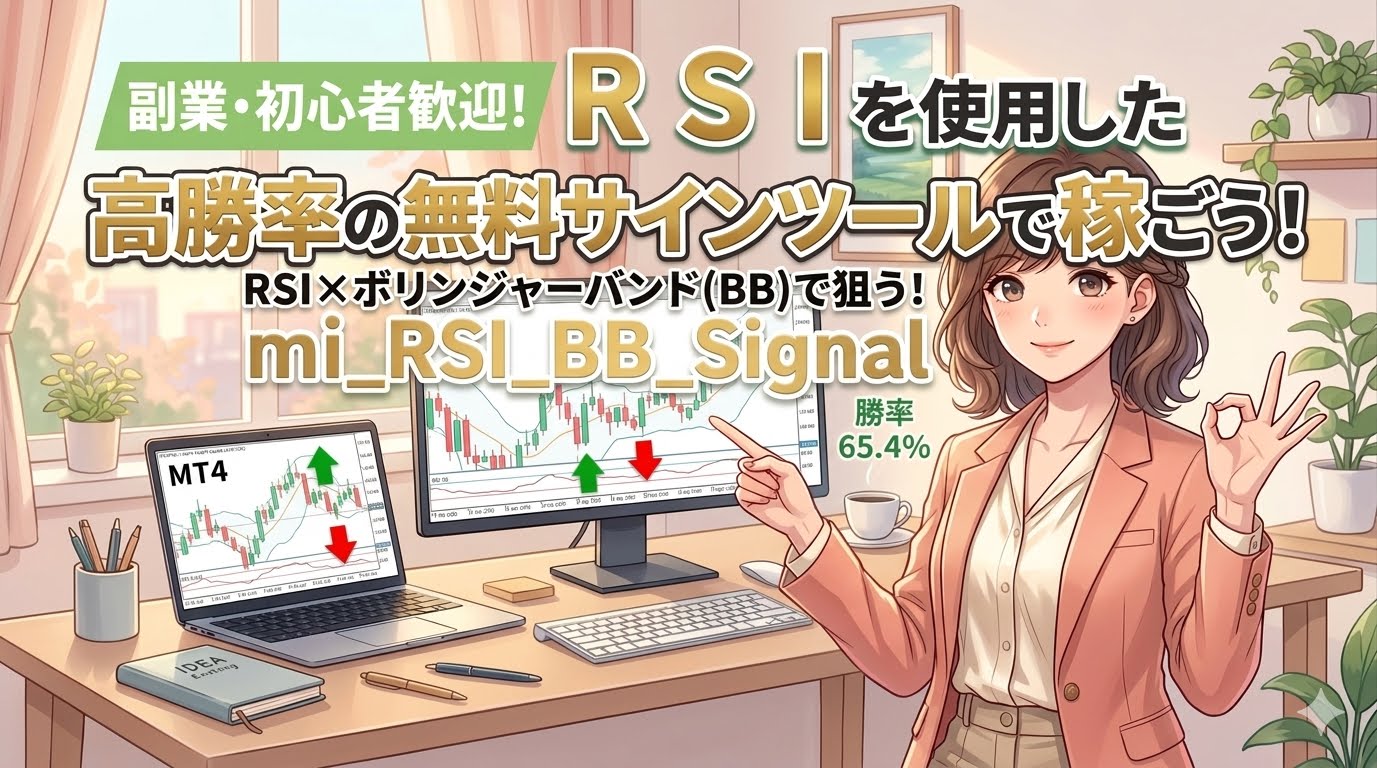 RSIとボリンジャーバンドを組み合わせた無料サインツール