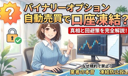 【開発者が解説】バイナリーオプションの自動売買ツールで口座凍結は本当？回避策を完全公開