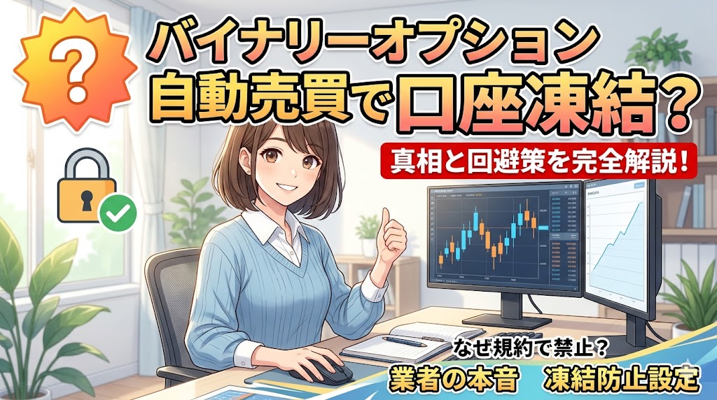 【開発者が解説】バイナリーオプションの自動売買ツールで口座凍結は本当?回避策を完全公開